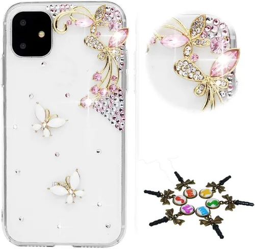 Vista 54 de Sparkle - Funda para teléfono compatible con Samsung Galaxy Z Flip 2 5G - Elegante - Funda 3D hecha a mano con diseño de diamantes de imitación