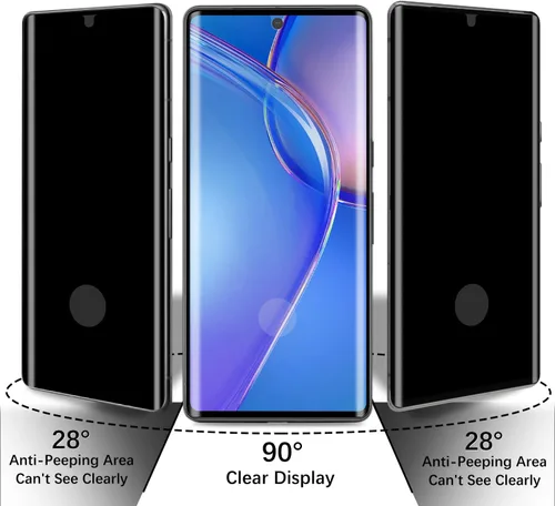Vista 3 de Paquete de 2 protectores de pantalla de privacidad para Google Pixel 7 Pro Película de vidrio templado antiespía, cobertura de pantalla completa