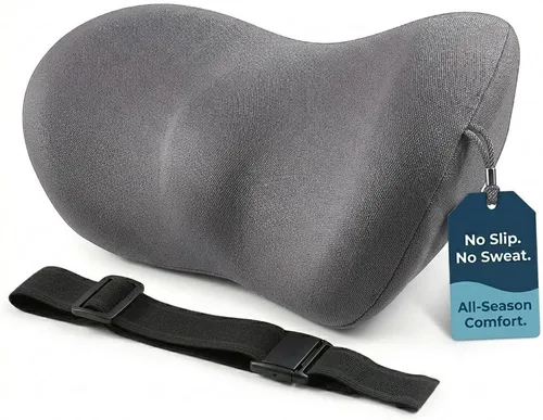 Vista 8 de Almohada de apoyo lumbar para coche con sistema de estabilidad Dual-Grip™ Almohada de espalda de espuma viscoelástica adaptativa avanzada