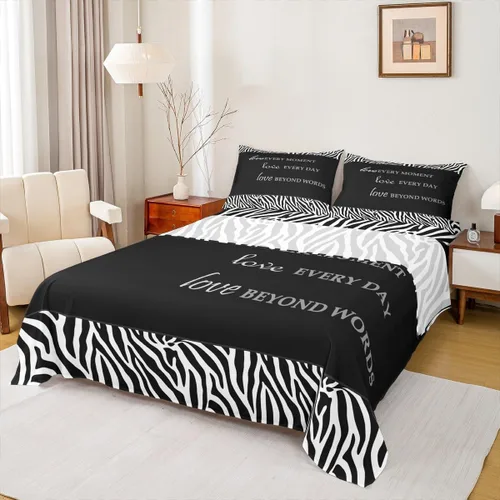 Vista 8 de Castle Fairy Juego de sábanas con lazo, juego de sábanas de diamante con purpurina para niños, juego de ropa de cama rosa y negro para niños