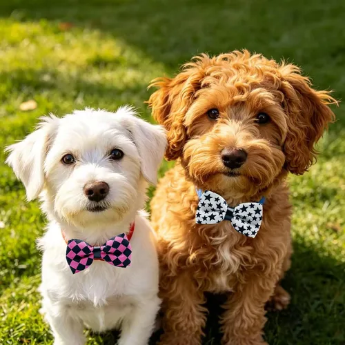 Vista 6 de 10 piezas de collares para perros, lazos elásticos para mascotas, gatos, cachorros, cachorros, accesorios para fiestas de cumpleaños y bodas