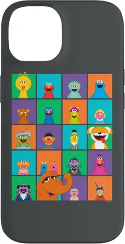Vista 4 de Funda para iPhone 16 Sesame Street Character Squares