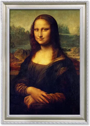 Vista 15 de DECORARTS - Leonardo Da Vinci Mona Lisa - Arte enmarcado con marco de bronce antiguo, impresión giclée, retrato renacentista fabricado en Estados