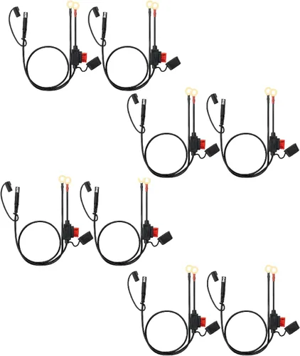 Vista 8 de Bates - Conector de batería SAE, arnés de terminal SAE a junta tórica, conector de batería de 2 pines, 2 pies, 1 paquete, 10 AWG