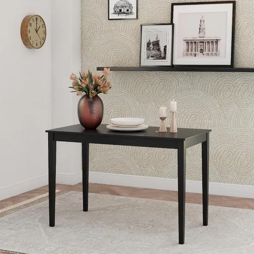 Vista 2 de Signature Design by Ashley Kimonte - Mesa rectangular de comedor, color negro