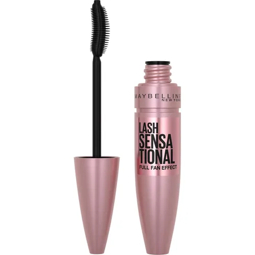 Vista 13 de Maybelline Lash Sensational - Máscara lavable, alargadora y voluminizadora para un efecto de abanico completo, negro más negro, 1 unidad Blackest