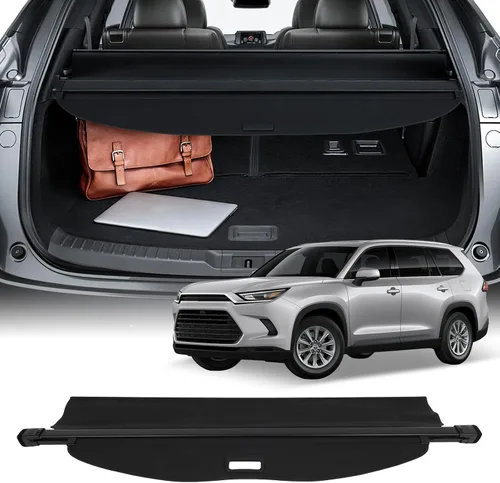 Vista 17 de SCITOO Cubierta de carga 2022-2024 para Jeep Grand Cherokee, accesorios retráctiles para maletero trasero, antimiradas, cubierta de seguridad