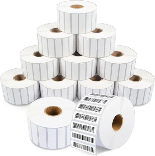 Vista 22 de Aegis Adhesives - Etiquetas térmicas directas de 1 pulgada x ½ pulgada para etiquetas de precio pequeño, dirección de devolución, carpeta