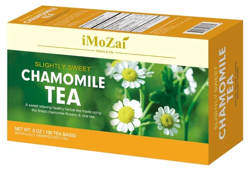 Vista 3 de Imozai Bolsas de té de manzanilla 100 unidades envueltas individualmente