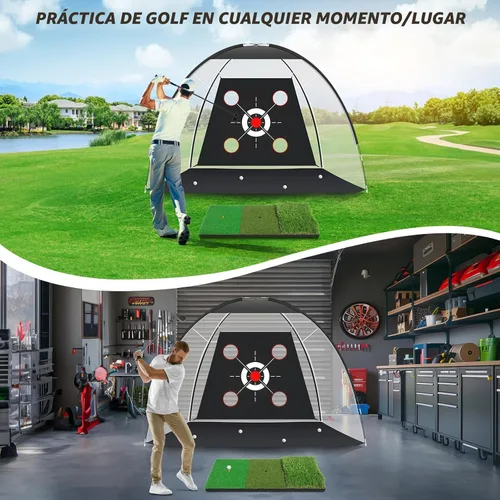 Vista 7 de Golf Net with Practice Mat,Golf Hitting Aid Nets 10x7FT for Backyard Driving Chipping Training Swing with Target Mat Balls for Outdoor Indoor，Gifts