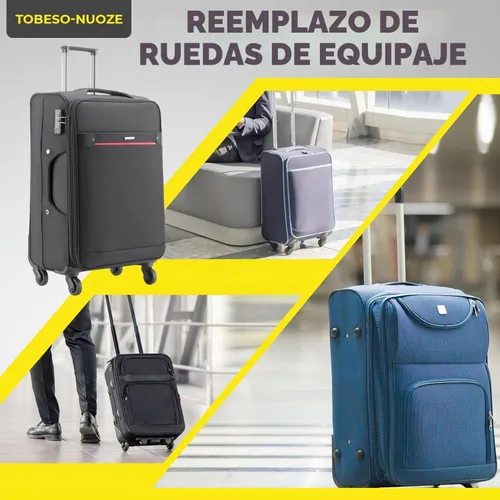 Vista 7 de Repuesto de ruedas de equipaje de doble hilandero para maleta Negro-H045-2