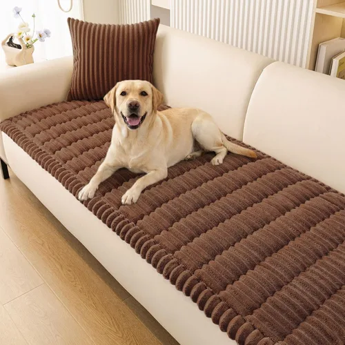 Vista 51 de Smiry - Funda para sofá para perros lavable, fundas para sofá de mascotas no deslizantes y peludas para sofá de 3 cojines, aptas para mascotas