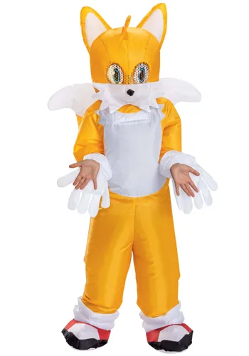 Vista 2 de Disfraz Inflable de Tails de Sonic the Hedgehog para Niños Multicolor