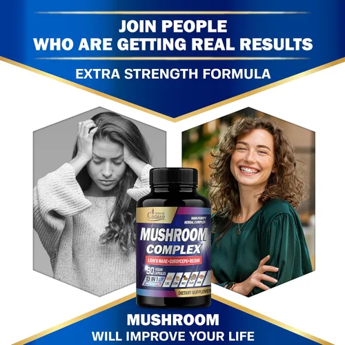 Vista 6 de Organic Cadane Suplementos de complejo de hongos – Salud cerebral, sistema inmunológico, memoria y producción de energía – 13 en 1 con hongos melena