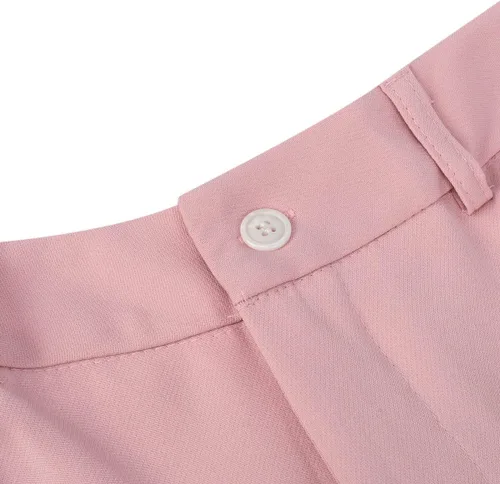 Vista 6 de YUNCLOS Conjunto de traje de trabajo de oficina de 2 piezas para mujer, blazer y pantalones de un botón
