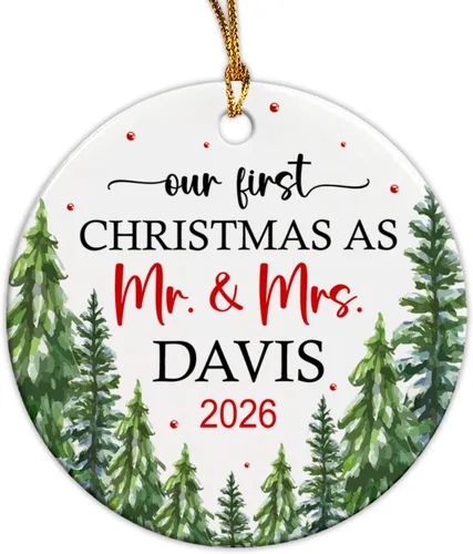 Vista 18 de Adorno de cerámica personalizado para la primera Navidad del bebé 2026, adorno de cerámica personalizado para la primera Navidad, estadísticas