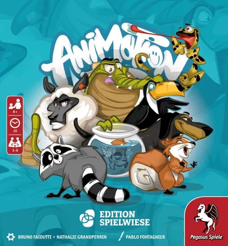 Vista 3 de Pegasus Spiele Animotion - Juego de cartas para 3 a 8 jugadores - Juegos de cartas para la familia - 20 minutos de juego - Juegos para la noche
