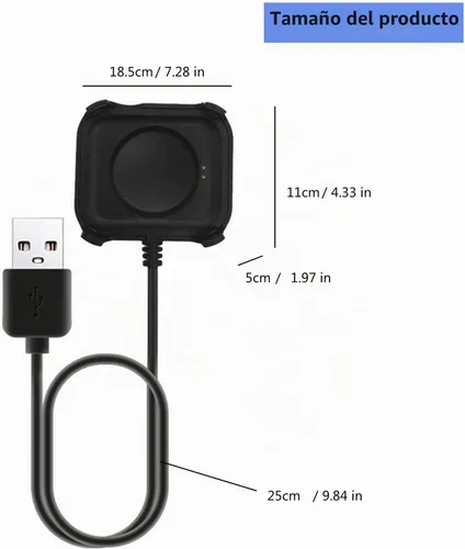 Vista 6 de Soporte para estación de carga, adaptador de corriente, soporte de plataforma de carga rápida, reloj inteligente, adecuado para dispositivo portátil
