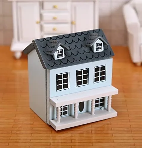 Vista 6 de Cutemini Cabaña en miniatura para casa de muñecas, accesorios para decoración de escritorio de 3 piezas