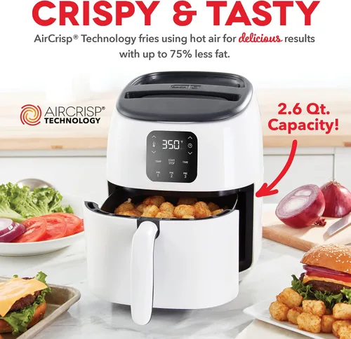 Vista 3 de DASH Tasti-Crisp - Freidora de aire digital con tecnología AirCrisp, ajustes preestablecidos, control de temperatura y función de apagado