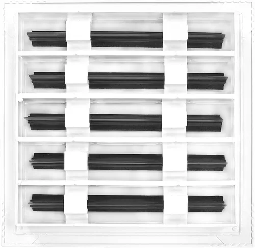Vista 2 de BUILDMART - Cubierta de ventilación de CA moderna de 10x10 - Ventilación de aire decorativa de aluminio blanco - Difusor de ranura lineal estándar