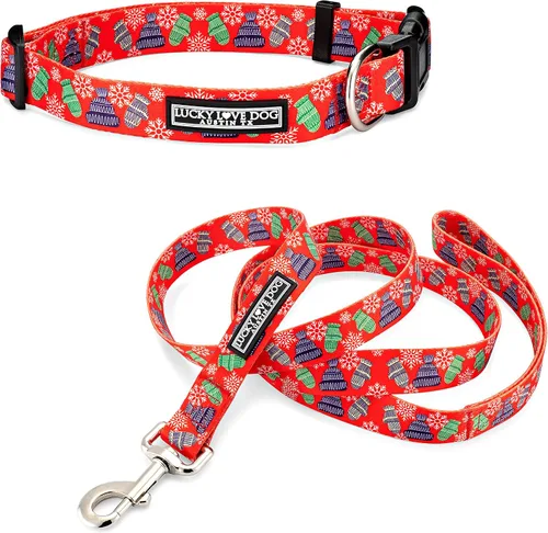Vista 26 de Lucky Love Dog - Collar de perro ajustable con hebilla de fácil clic para los pequeños, duradero y cómodo para perros machos y hembras, collar