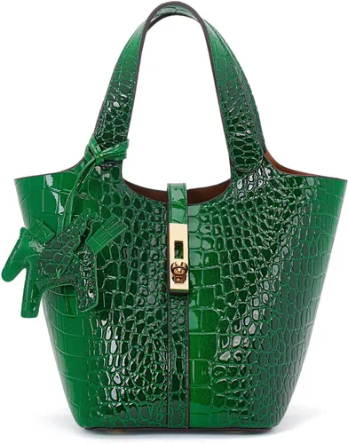 Vista 54 de Bolso de mano para mujer, de piel vegana, bolso de mano con asa superior, bolso de hombro con bolso pequeño desmontable