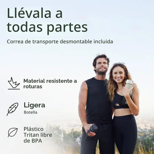 Vista 3 de Hydracy Botella de agua con marcador de tiempo, botella grande de 32 onzas/946 ml, sin BPA, con gradiente, a prueba de fugas y funda sin sudor