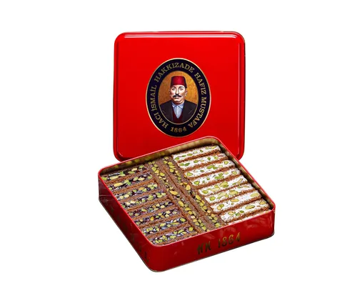 Vista 32 de Hafiz Mustafa 1864 Istanbul Baklava - Caja de pastelería - Bocadillos de postre de Baklava horneados hechos de hojas de masa filo fresca, pistacho
