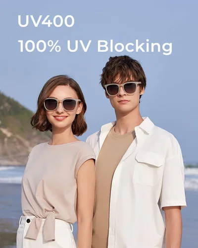 Vista 6 de BENEUNDER Gafas de sol plegables para hombres y mujeres, marco de acetato, protección UV400 polarizada
