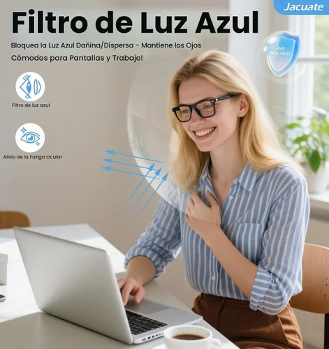 Vista 4 de Gafas inteligentes con Bluetooth AI para hombres y mujeres
