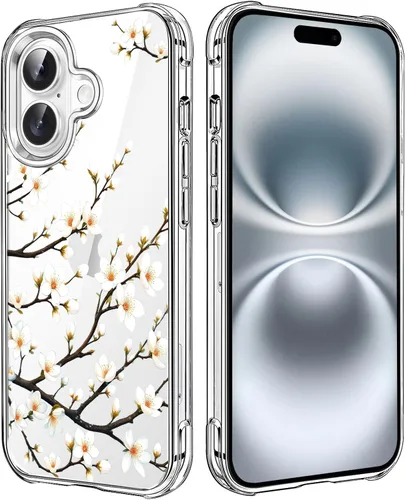 Vista 76 de Funda transparente de girasol compatible con iPhone SE 2022 SE 2020 7 8, funda trasera floral para niñas y mujeres, funda protectora transparente