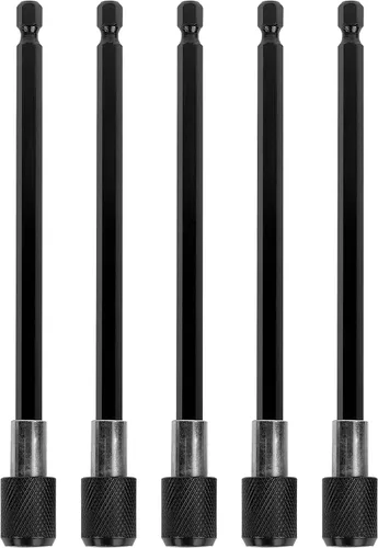 Vista 7 de 6PCS Juego de Adaptador de Extensión de Broca de Liberación Rápida para Destornillador, Soporte de Punta de Destornillador de 2.36" 4" 6" 1/4