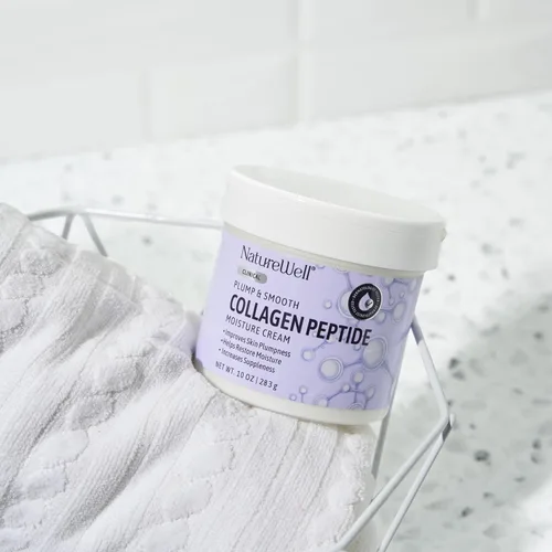 Vista 8 de NATURE WELL Crema péptida de colágeno para cara, cuerpo y manos, hidratante reafirmante para piel crepey, loción hidratante antienvejecimiento