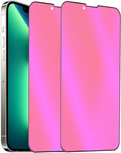 Vista 16 de Paquete de 2 Vidrio Templado Privacidad Anti-Luz Azul Compatible con iPhone X/iPhone XS/iPhone 11 Pro Espejo Protector de Pantalla Anti-Espía
