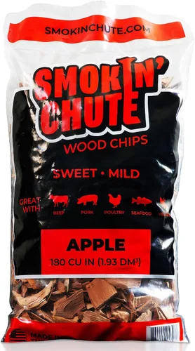 Vista 9 de Virutas de madera de nuez para ahumar, sabor rico y cálido, perfecto para parrillas ahumadoras, no necesita remojo, fabricado en Estados Unidos