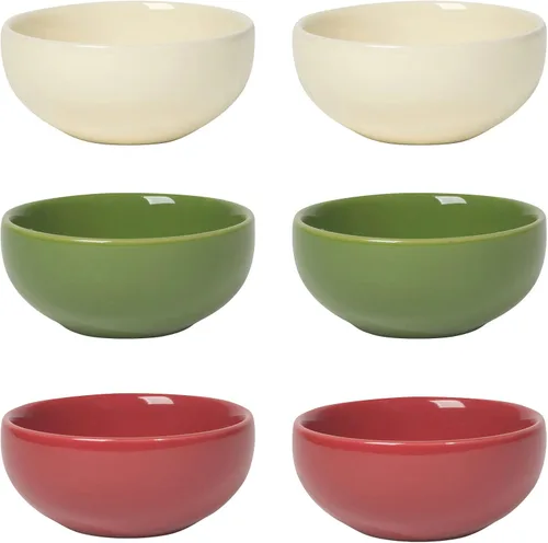 Vista 14 de Now Designs Canyon - Juego de tazones de cerámica, plato para salsa de soja, juego de 6, 2 oz