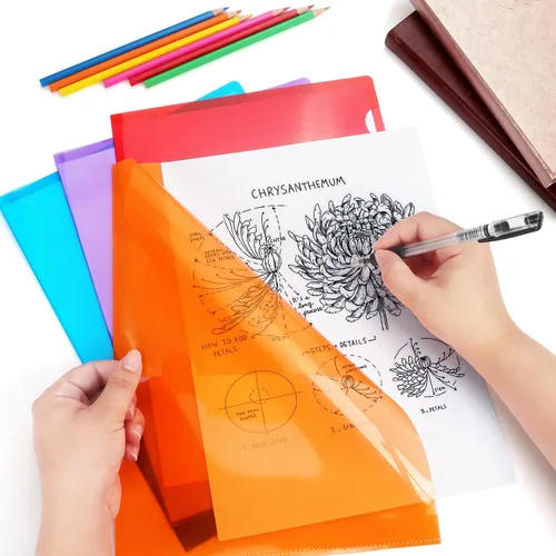 Vista 6 de Tamaki 16 paquetes de fundas transparentes de plástico para carpetas, fundas de plástico para documentos, fundas de papel transparentes con chaqueta