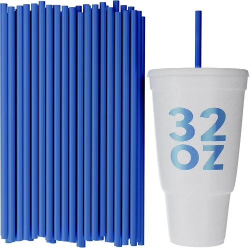 Vista 4 de Pajitas de vaso desechables - 10 pulgadas de alto (negro, 250)
