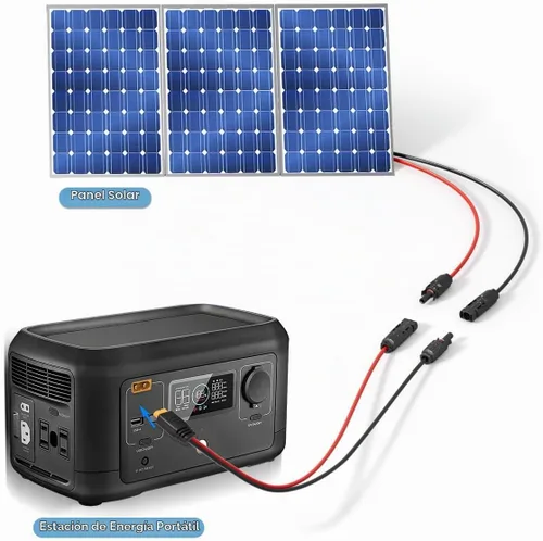 Vista 6 de ELFCULB Cable de carga solar de 10AWG a XT60, cable de extensión de panel solar para estación de energía portátil, River 600, generador solar