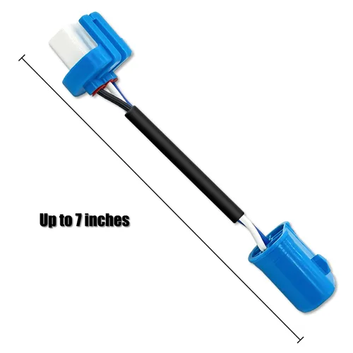Vista 5 de DAMA 9004 a 9007 Adaptador de enchufe de bombilla Conector de extensión de arnés de cables para bombillas LED y halógenas Coleta de cerámica