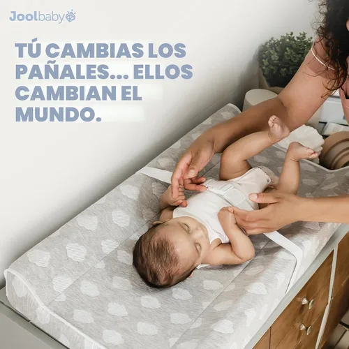 Vista 7 de Jool Baby Serenity Almohadilla de Cambio Suave + Funda Lavable, Antideslizante - Se Adapta a Mesas de Cambio y Cómodas Estándar