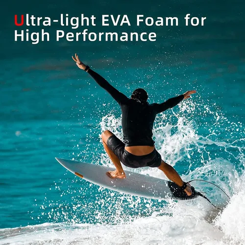 Vista 6 de Abahub 3 almohadillas de tracción de EVA para tabla de surf con patín para patinetas, tablas de surf, funboard, tabla de pescado, Naranja