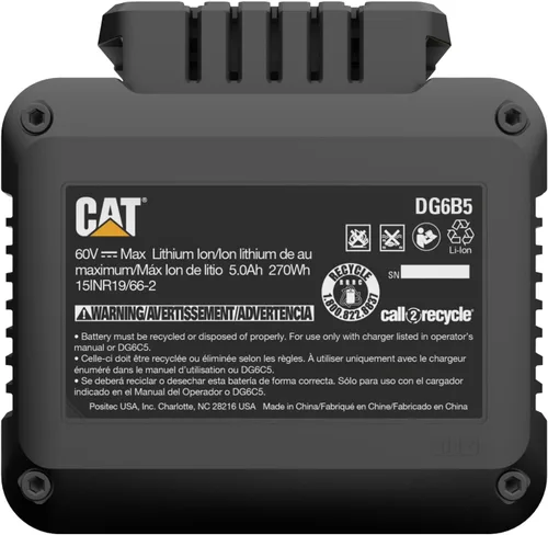 Vista 4 de Cat erpillar Cat 60V 5Ah batería de iones de litio -DG6B5