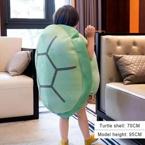 Vista 4 de Almohadas de concha de tortuga portátil, disfraz de animal de peluche, divertido disfraz, almohada de tortuga gigante, regalo creativo para niños