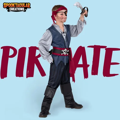 Vista 2 de Spooktacular Creations Disfraz de pirata Rogue para niño