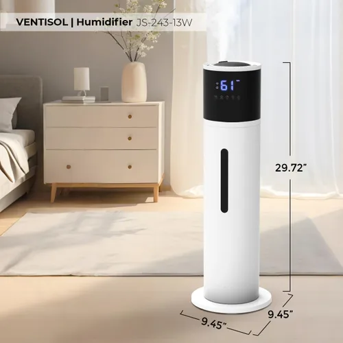Vista 9 de VENTISOL Humidificadores grandes para dormitorio, humidificador silencioso de niebla fría de 16L/4.2 galones para el hogar y habitación grande
