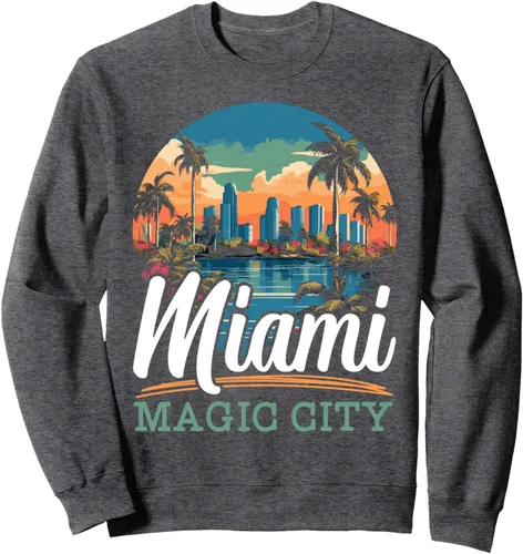 Vista 5 de Miami City Florida USA State America United States Sweatshirt