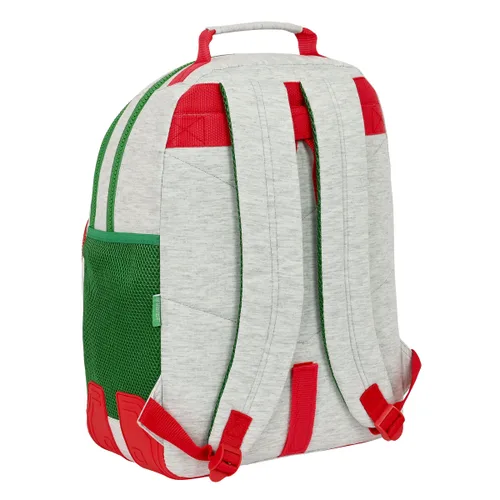 Vista 4 de Mochila Escolar Benetton Pop Gris (32 x 42 x 15 cm)