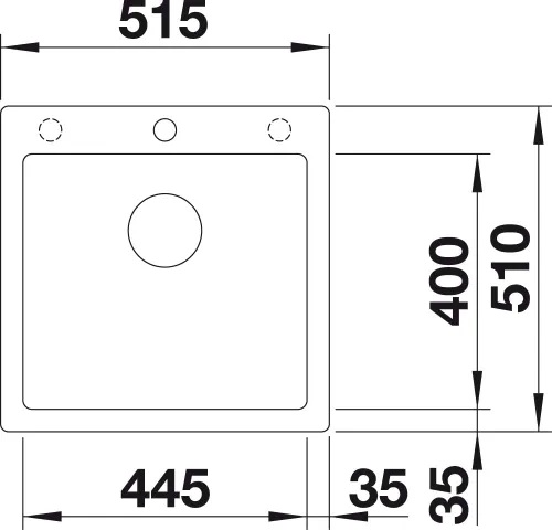 Vista 3 de Blanco 523684 PLEON 5 Silgranit PuraDur con Residuos Pop-Up, Nuez moscada